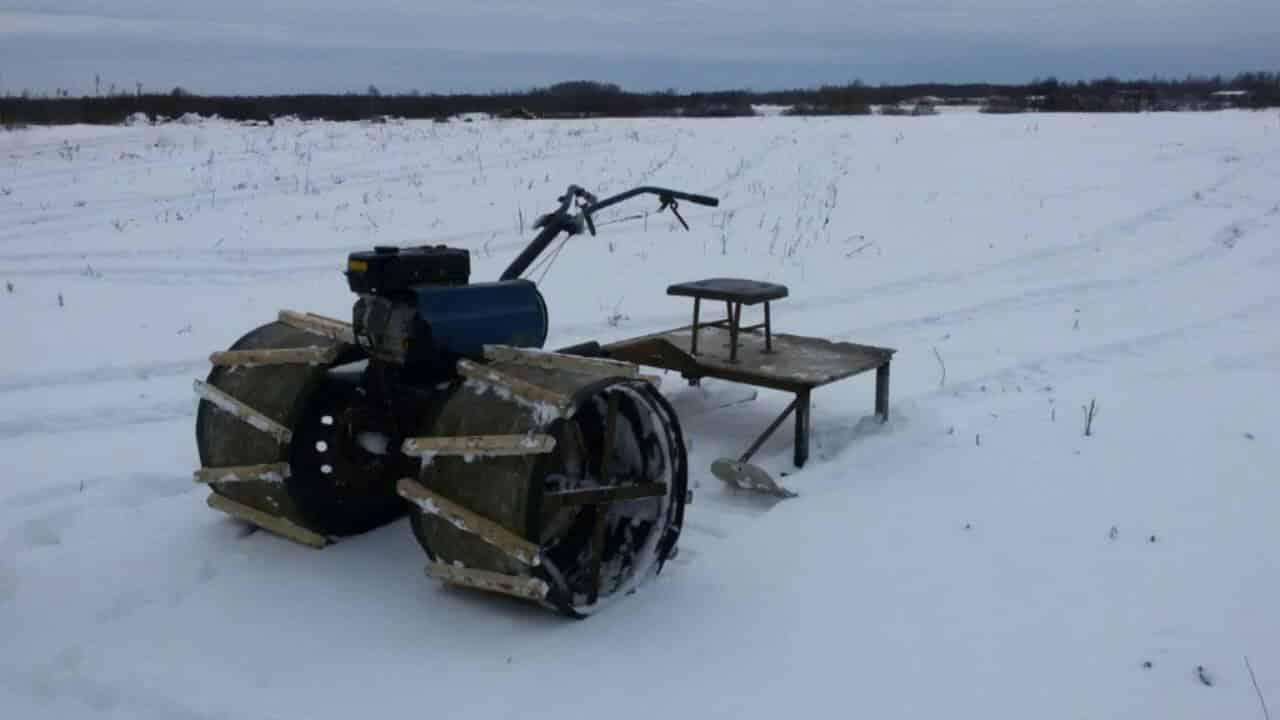 Снегоход из мотоблока — как сделать достойный транспорт на зиму?