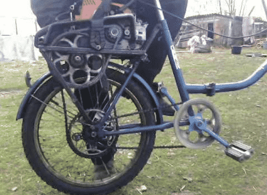 Как на велосипед поставить двигатель от бензопилы